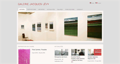 Desktop Screenshot of galeriejacqueslevy.fr